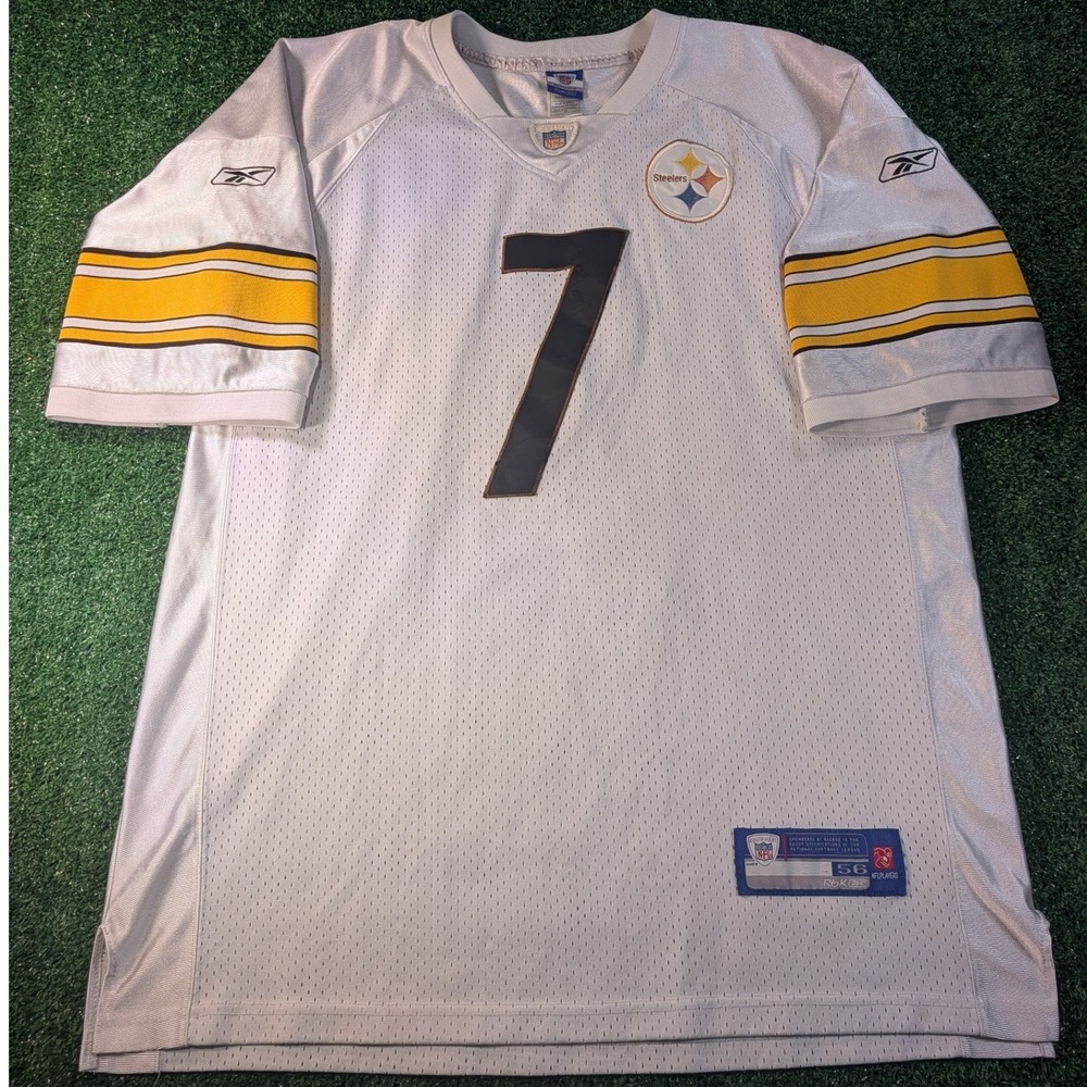 Reebok Ben Roethlisberger Pittsburgh Steelers NFL Jersey White Size 56 Authentic
